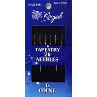 Tapestry 26 (6шт) Набір гобеленових голок для вишивання з золотим вушком Royal (Японія)