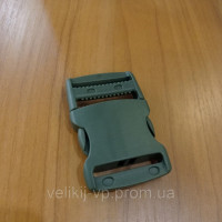 Карабін фастекс пластм під тасьму шир 3.8 см суперміцна YKK Японія хакі