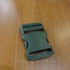 Карабін фастекс пластм під тасьму шир 3.8 см суперміцна YKK Японія хакі