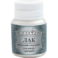 Прозрачный акриловый лак, глянцевый, 20мл - Идейка