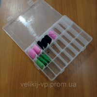Органайзер з вынимающимися перегородками, розмір 19 див./12,5 див./3.5 див., має 24 комірки, розмір чарунки 3,5 див.