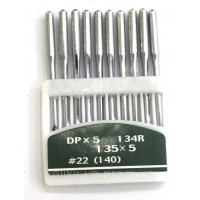 Иглы для прямострочных швейных машин  Soontex DP*5R №140 (134R) толстая колба