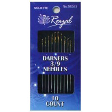 Darners 3/9 (10шт) Набір штопальних голок з золотим вушком Royal (Японія)