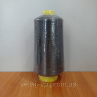 Нитка текстурована некруч 100% PE 150D/1 цв S - 374 15000м_Темно-Сірий