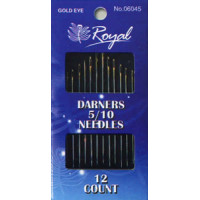 Darners 5/10 (12шт) Набір штопальних голок з золотим вушком Royal (Японія)