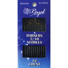 Darners 5/10 (12шт) Набір штопальних голок з золотим вушком Royal (Японія)