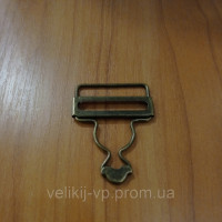 Карабін на комбінезон метал під тасьму шир 3,8 см мідний Оксид