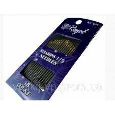 Sharps 1/5 (16шт) Набір довгих голок для шиття з золотим вушком Royal (Японія)