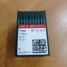 Groz Beckert DB*1(DL*1) R №120 універсальні голки для швейних машин човникового стібка, для легких і середніх тк