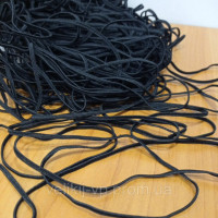 Резинка 3 мм на маски плоская  бельевая Турция Чёрный