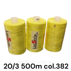 LuxStyle 20/3 500м Джинсові нитки колір №382